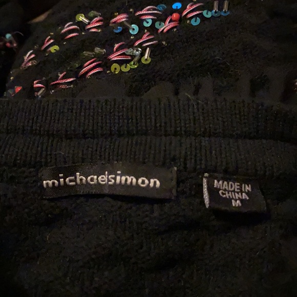 Michael Simon from Neiman’s stunning holiday open sweater w/ gorgeous sequins. - Picture 11 of 16